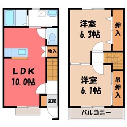 アーバンハイツ Ｂの物件間取画像